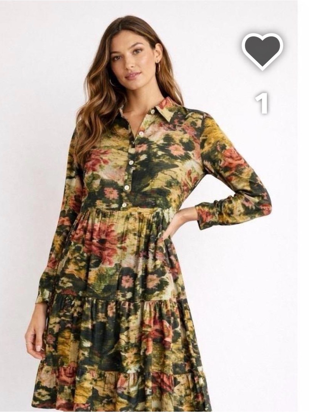 Ro's Garden Romy Floral Shirtdress Size M